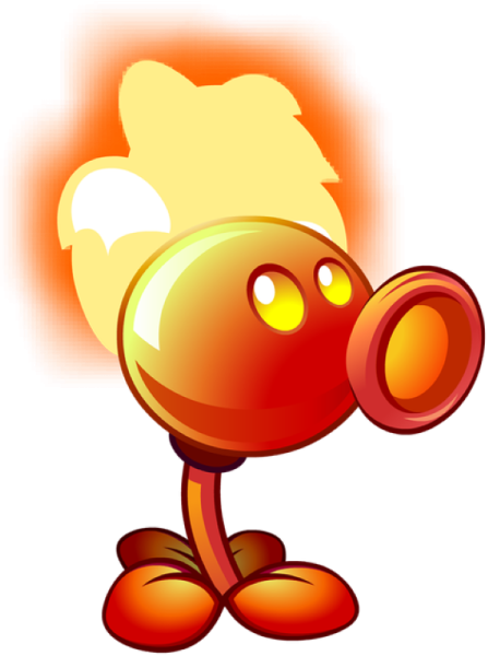 Растения против зомби 2 Огненный Горохострел