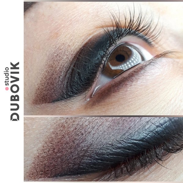 Стрелки с растушевкой татуаж