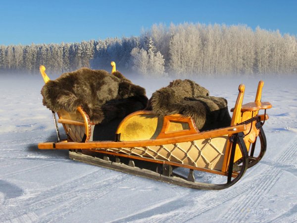 Деревня зима лошадь