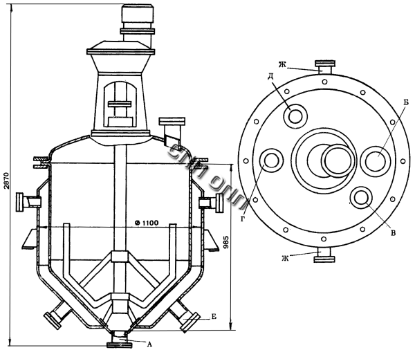 Вакуум кристаллизатор чертеж