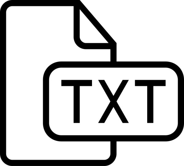 Текстовый файл txt