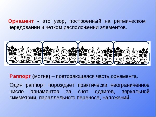 Ленточный орнамент мотив и раппорт