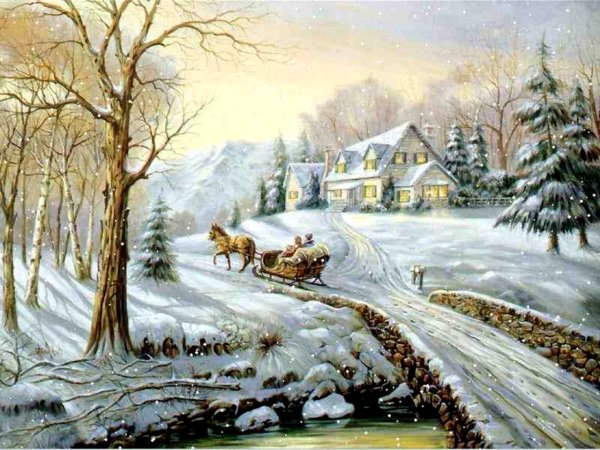 Карл Валенте зимние пейзажи