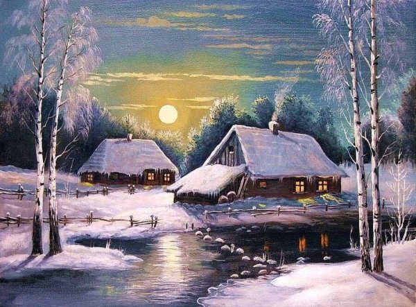 Czeslaw Szwajkosz художник зима