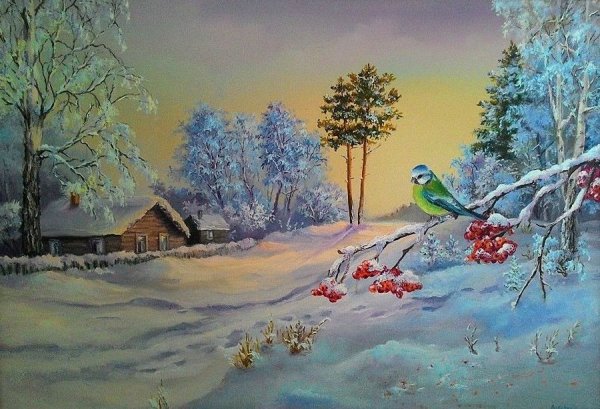 Художник Игорь Лобович зима