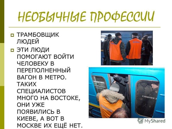 Разнообразный мир профессий