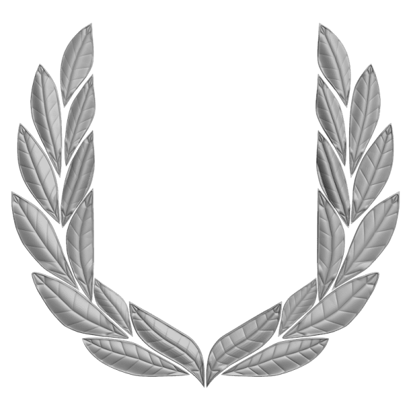 Серебряный лавровый венок