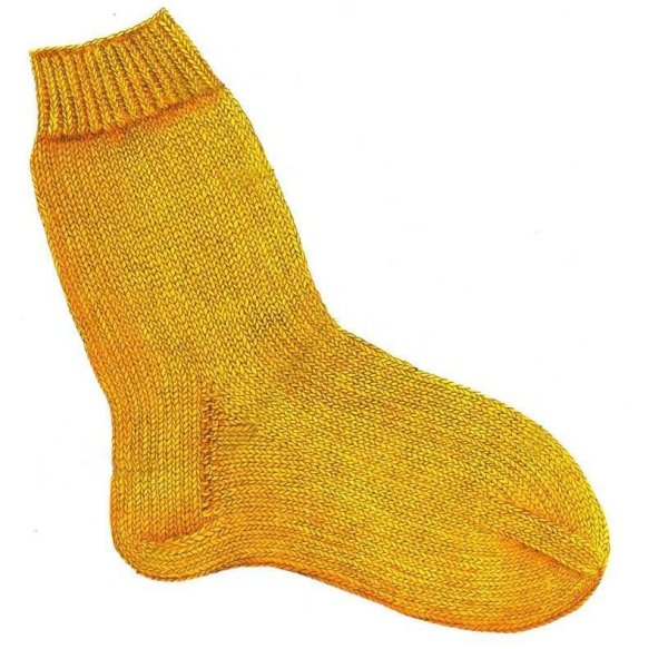 Схема вязания пятки носков