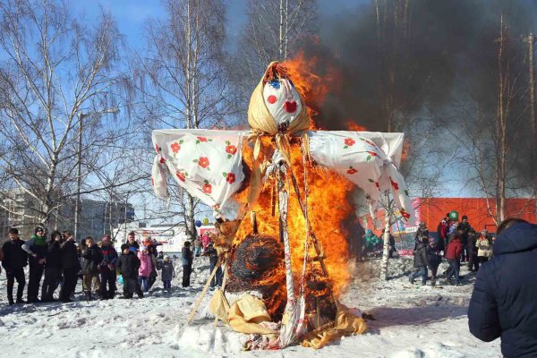 Праздник Масленица сожжение чучела