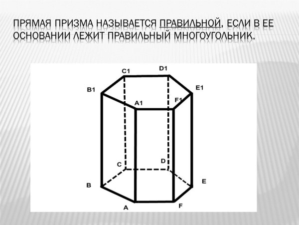 Чертеж прямой Призмы