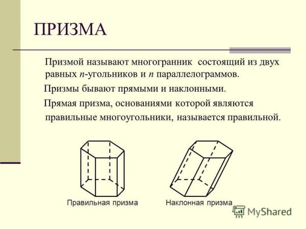 Прямая Призма и правильная Призма