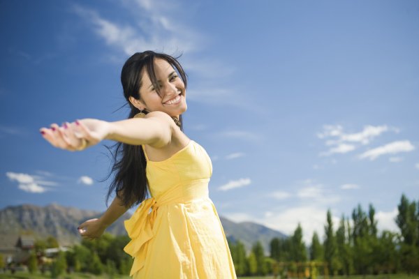 Радостная девушка