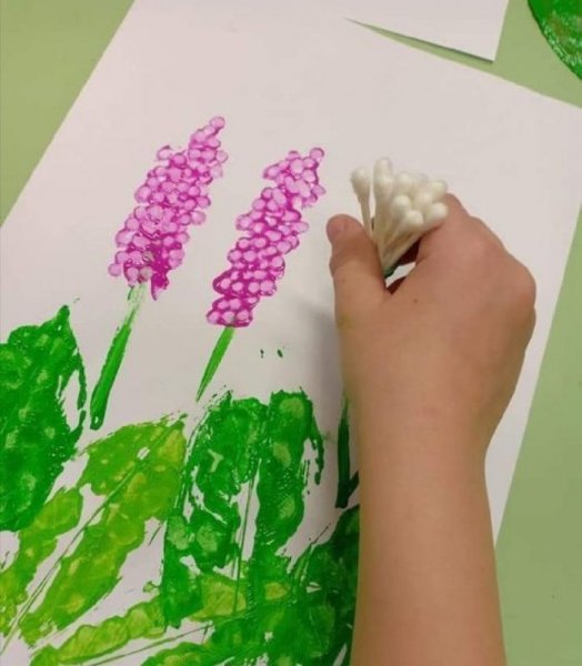 Рисование ватными Пало