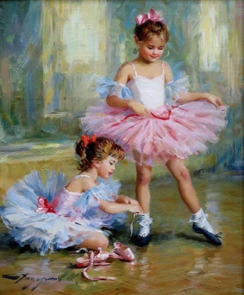 Konstantin Razumov балетная живопись маленькая балерина