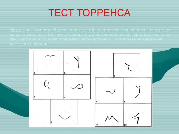 Методика незавершенные фигуры п Торренса