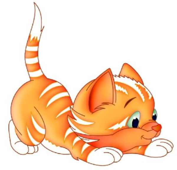 Рыжий кот мультяшный