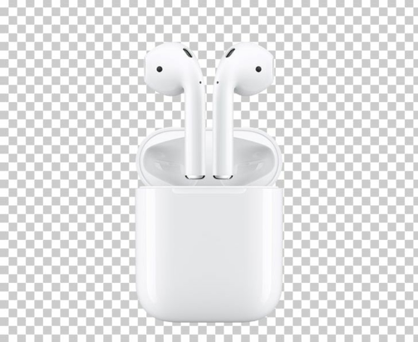 Наушники Apple AIRPODS 2 на белом фоне