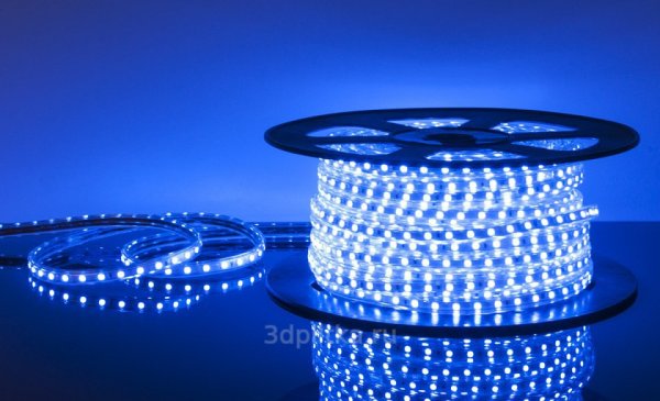 Лента светодиодная 220v 14,4w 60led 5050 ip65 белый, 50 м