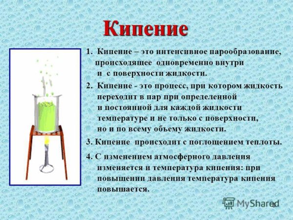 Схема процесса кипения