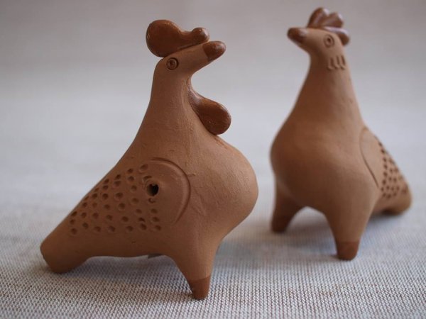 Глиняная народная игрушка свистулька