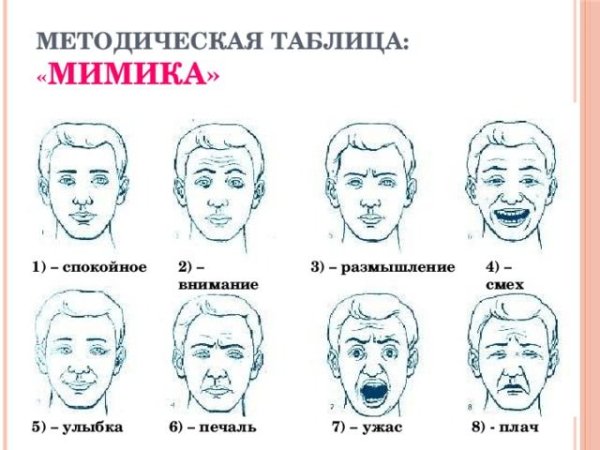 Мимика лица в схемах