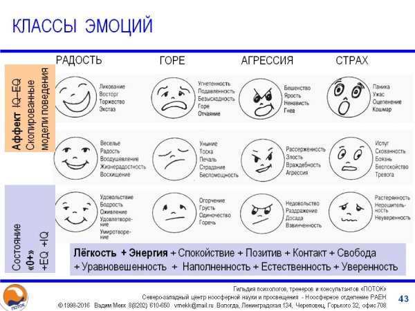 Эмоции названия
