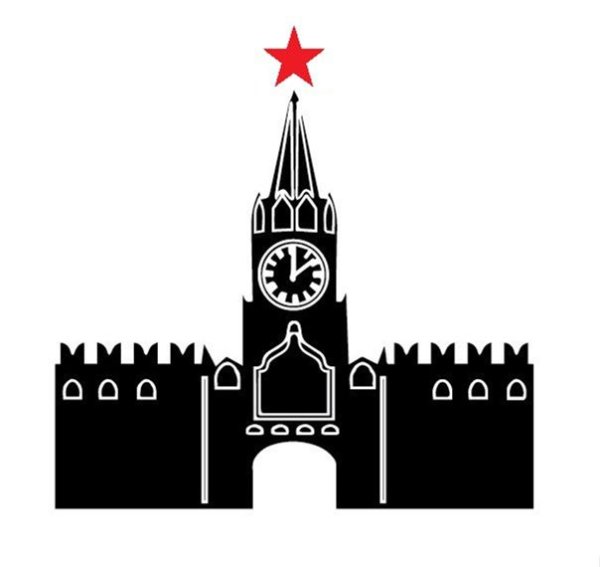 Спасская башня Кремля силуэт