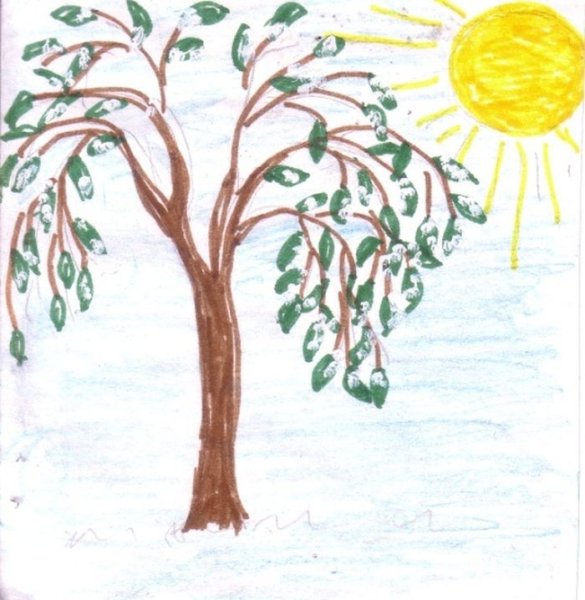 Илюстрацыя Есенина черёмуха