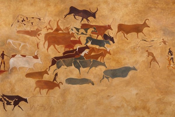 Древний Египет Наскальная живопись охота