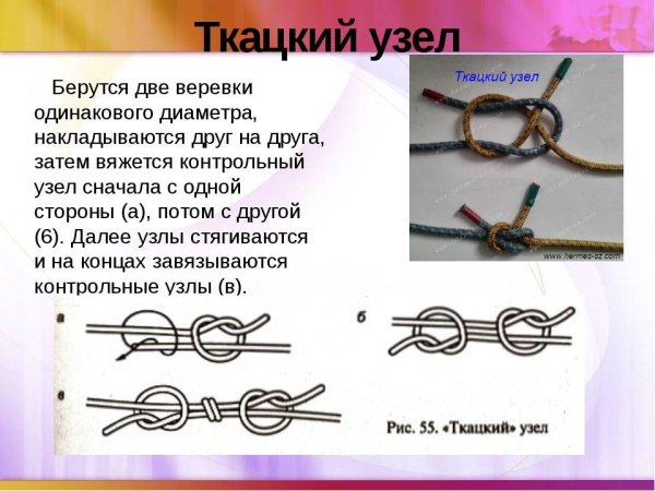 Ткацкий узел схема