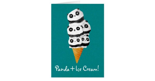 Панда с мороженым