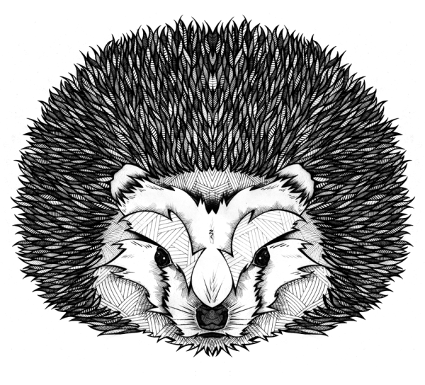 Тату Ёжик эскиз