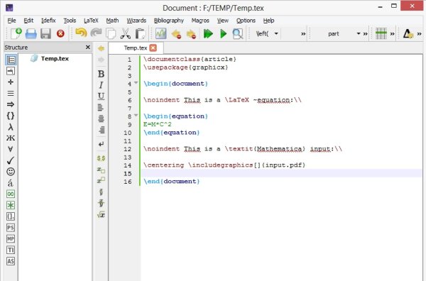 Latex пример документа