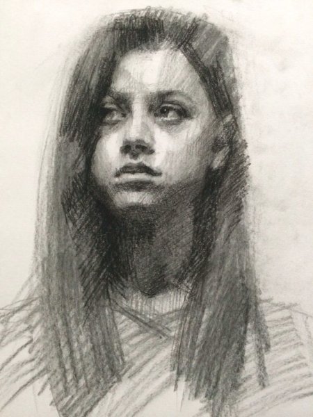 Casey Baugh портреты углем