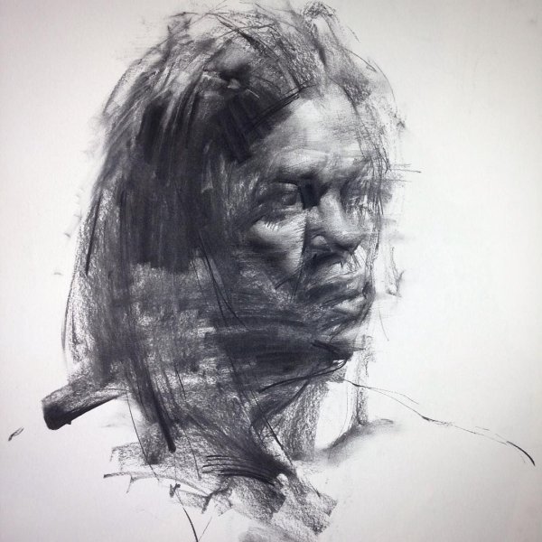 Casey Baugh портреты углем