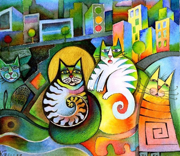 Художник зеллер коты
