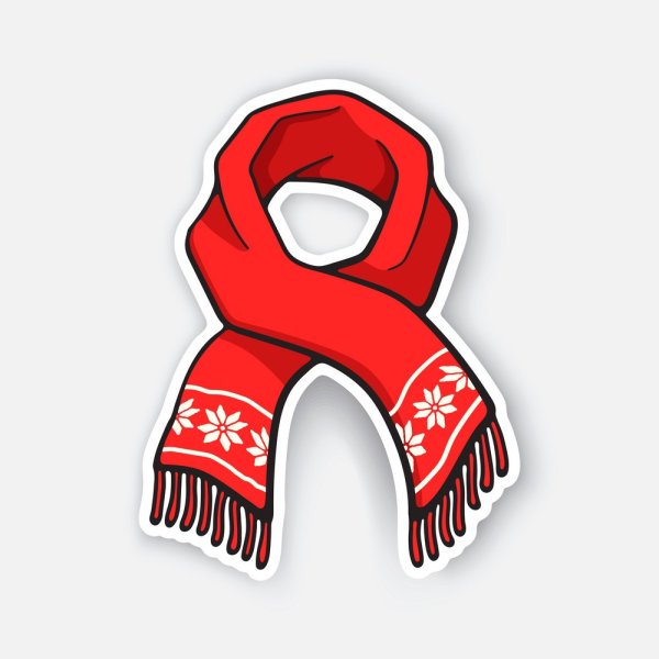 Зимний шарф вектор