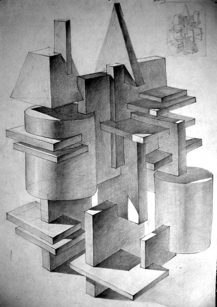 Объемная архитектурная композиция