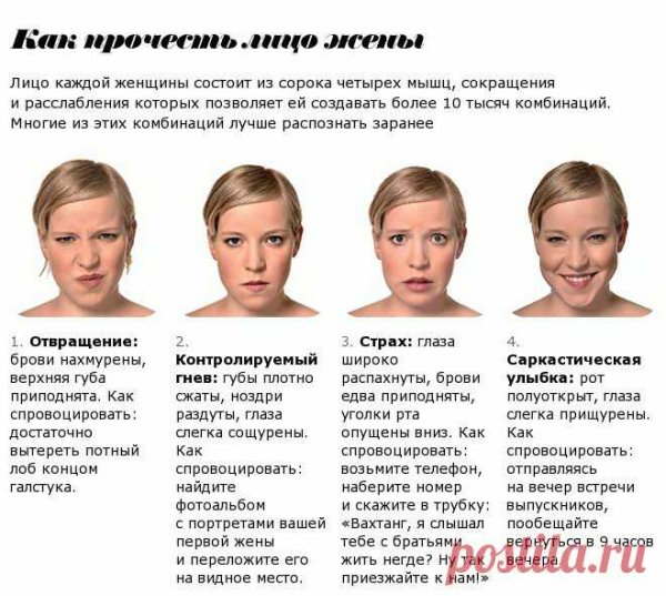Типичные выражения лица