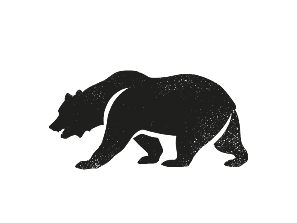 Контур медведя в профиль