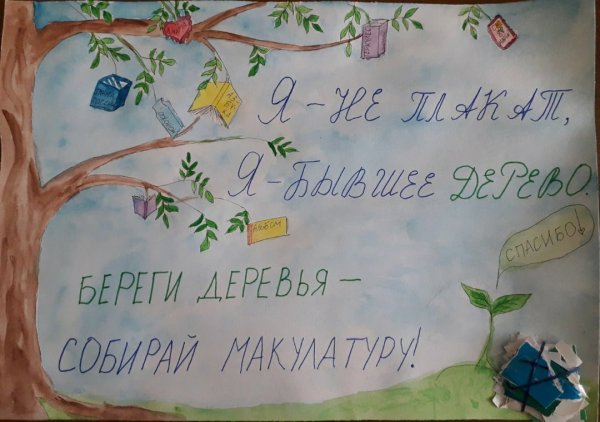 Плакат берегите деревья