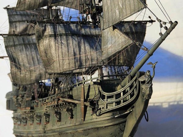 Корабль парусник черная Жемчужина