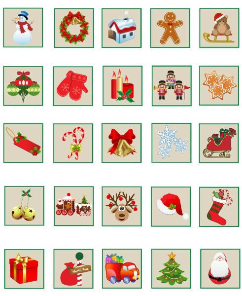 Карточки Christmas для детей