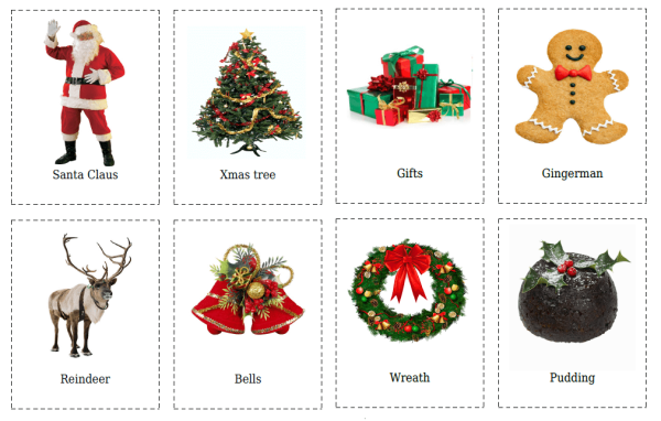 Карточки Christmas для детей