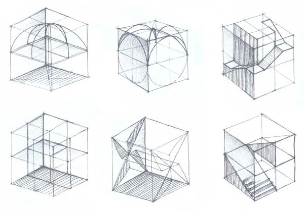 Геометрические фигуры в разных ракурсах