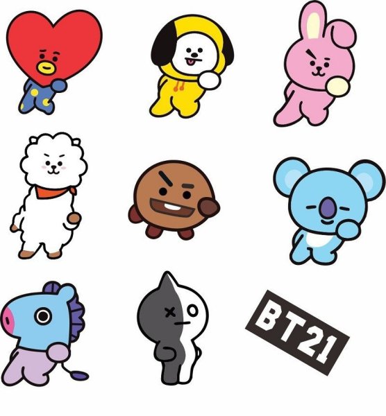 BTS игрушки bt21 имена