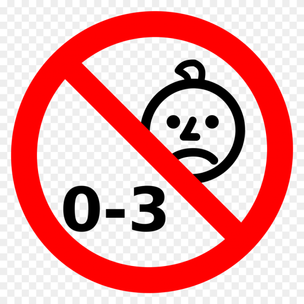Значок детям 0-3 запрещено