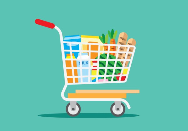 Корзина для продуктов металлическая
