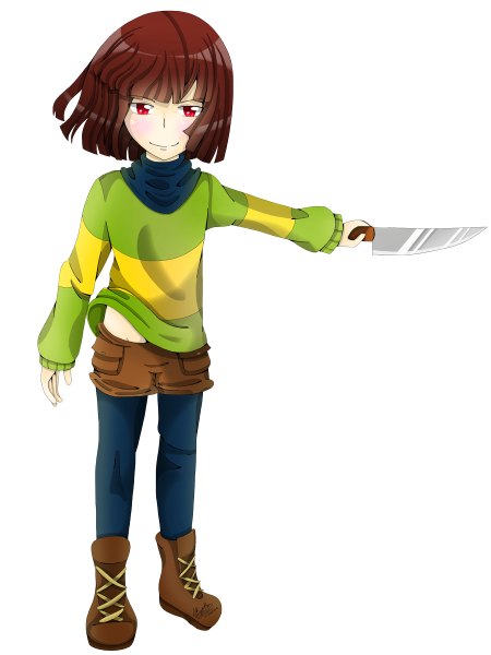 Чара в полный рост Undertale