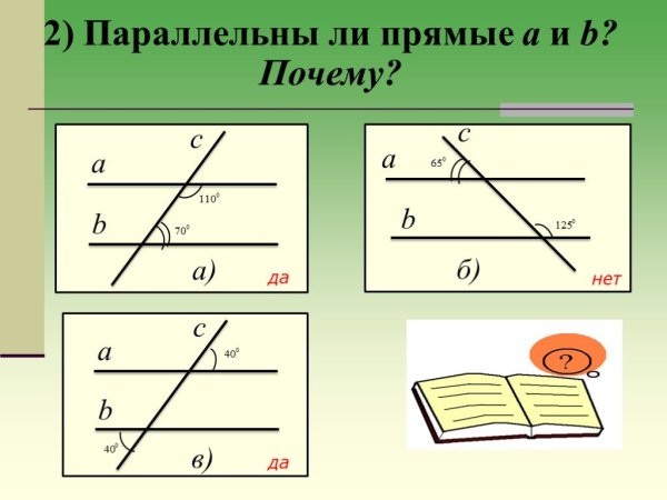 Параллельны ли прямые d и e